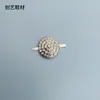 Novas Sandálias de Caverna Sapato Cruzado Fivela de Sapato Chinelos Material Di Prata Galvanizada Flor Estrela Acessórios de Joia Strass Fivela de Sapato