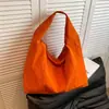 Bolsa grande de cor sólida, elegante e casual, para mulheres, novo estilo 2026, bolsa de ombro, bolsa tote para o dia a dia, bolsa de ombro da moda