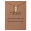 Nueva Moda Caricatura Tarjeta de Papel de Buena Suerte Elefante de la Suerte Collar de Aleación Animales Lindos Europeos y Americanos Decoración Exquisita