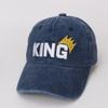 Comercio Exterior Primavera y Otoño Europeo y Americano Gorra de Béisbol Infantil Letra King King Gorra de Sol de Verano para Niños y Niñas