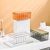 Caja de Almacenamiento Transparente para Pestañas y Cosméticos de Manicura con Diseño de Tapa a Prueba de Polvo Gran Capacidad Elegante Generosa Acrílico Joyería