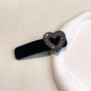 Hairpin de veludo de alta qualidade mulheres estilo francês leve luxo Praça strass BB clip elegante franja simples quebrado hairpin clipe lateral