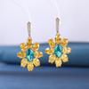 Odina Cor Brincos de Zircônia Senhoras Atmosférica Elegante S925 Brincos de Cristal de Prata 2021 Nova Moda Brincos