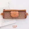 Estuche de oso transparente, de malla, para niñas, estilo ins, estilo japonés, específico para exámenes, caja de lápices de papelería para niñas, regalo de papelería