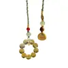 Adorno Colgante 2026, Adorno Colgante para Coche de Paz, Decoración de Coche de Vidrio del Dios de la Riqueza de Cinco Caminos, Colgante de Bolso de Alta Gama para Hombre, Accesorio del Año Zodiacal para Mujer