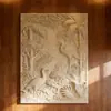 Escultura de Relieve Personalizada de Animal Guardián para Pilares de Entrada de Villa, Hecha de Material de Piedra Arenisca Artificial, Pieza Decorativa Grande Producida Directamente por el Fabricante