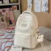 Mochila Escolar de Aspecto Elegante, Casual para Estudiante de Secundaria, Mochila de Gran Capacidad para Mujer, Estilo Universitario, Moderna y Versátil, Mochila para Estudiante Universitario
