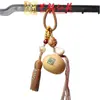 Yiming Xianyuan Talla en Madera Lindo y Feliz Forma de Pata de Pollo Grande Colgante Madera Simple Calabaza Colgante de Bolsa Colgante