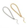 Tobillera de moda transfronteriza para hombre y mujer, cadena cubana de 4MM, tobillera de acero inoxidable, tobillera de oro de 14K, accesorios, venta al por mayor