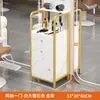 Gabinete de herramientas para barbería Estación con espejo para salón de peluquería Gabinete para cortar el pelo Carrito pequeño para salón de belleza Estante para guardar secadores de pelo