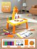 Mesa de dibujo con proyección de cervatillo transfronterizo, bloc de dibujo de grafiti para modelado de dibujos animados, juego de juguetes educativos para educación temprana para niños