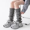Zapatos y Algodón 2025 Otoño e Invierno Nuevos Calentadores de Piernas de Punto Trenzado en Forma de Rombo Estilo Japonés Calcetines Holgados de Chica Dongdaemun
