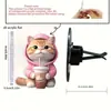 Lindo Clip de Perfume para Ventilación de Coche de Gato Gatito Acrílico Decoración de Coche Accesorio de Interior Adorno de Fragancia