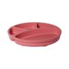 Plato de Cena de Silicona para Bebé Infantil con Ventosa Grado Alimenticio Resistente a Altas Temperaturas Anticaídas Plato Dividido Logo Impreso Vajilla de Silicona