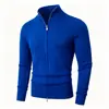 Comercio exterior transfronterizo otoño e invierno cárdigan de punto con cremallera para hombre moda casual europea y americana talla grande chaqueta suéter de cuello alto ropa para hombre