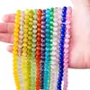 Cuentas redondas semiacabadas de cristal ojo de gato en stock del fabricante, cuentas sueltas para hacer joyería DIY, accesorios para pulseras y collares, venta al por mayor