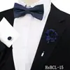 Conjunto de Gravata Borboleta, Abotoaduras e Broche Masculino de Três Peças para Terno de Casamento do Noivo Decoração de Camisa Gravata Borboleta Paisley