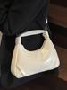 Bolso de Mano Popular Nuevo de Moda Coreana de Cuero Encerado al Aceite para Mujer, Nicho para Viajeros, Versátil, Elegante de Alta Gama, Bandolera