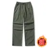 Calça de Esqui Quente de Inverno Sidalite Masculina Estilo Casal Impermeável Calça de Montanhismo Outdoor com Pelúcia Interna Perna Larga Casual