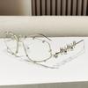 Nuevas Gafas de Sol de Moda Personalizadas Incrustadas de Diamantes de Alta Gama Estilo Celebridad de Internet Mismo Estilo Protector Solar para Exteriores Sesión de Fotos Callejera Gafas de Sol de Marco Grande