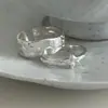 Anillo de Estrella de Plata de Ley 925 para Mujer, Patrón Irregular Estilo Ins, Anillo Abierto Versátil Simple de Nicho de Lujo Ligero, Moderno