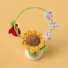 Girasol de Lana Transfronterizo en Maceta Flor de Lirio del Valle Nomeolvides Tulipán Adorno de Flor Artificial Temporada Escolar Regalo para Maestro