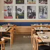 Mesa de Comedor de Madera Maciza para Tienda de Té con Leche Estilo Japonés, Mesa Cuadrada Especial para Panadería y Pastelería, Mesa y Sillas de Ocio para Cafetería, Mesa Comercial para Restaurante