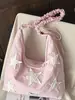 Bolsa Transversal Estilosa Estilo Coreano de Nicho Estrela Nova Primavera Bolsa de Ombro Portátil Bolsa Tote de Grande Capacidade