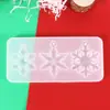 Molde de resina de cristal DIY Pingente de floco de neve de Natal com furo Molde Ornamento de chapéu de árvore de Natal Molde de silicone
