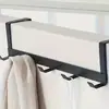 Gancho de Ferro Forjado Atrás da Porta, Cabide Sem Furos, Não Marca, Forte Capacidade de Carga, para Pendurar Roupas e Chapéus no Banheiro