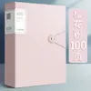 Pasta com 100 páginas transparentes A4 pasta de arquivos de 60 páginas livro de coleção de certificados armazenamento de provas de estudante