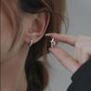 Fangxing s925 Plata Esterlina Estrella Pendientes de Aro 2022 Pendientes de Aro Modernos Diseño de Nicho Viento Frío para Hombres y Mujeres