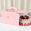 44668810 Caja Portátil para Pastel de Cumpleaños de 10 pulgadas Caja para Pastel Vasco Caja para Llevar Postre Mousse