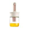 Brocha para aceite botella de aceite de vidrio integrada para el hogar resistente a altas temperaturas para hornear barbacoa comida cepillo de cocina aceite cepillo de silicona retráctil