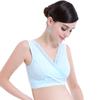 Ropa interior de mujer embarazada tipo chaleco de encaje sin aro de acero Sujetador de lactancia cruzado Sujetador de maternidad cómodo para dormir sin almohadilla para el pecho
