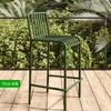 Mesa e Cadeira de Ferro Modernas Simples para Exterior Varanda Protetor Solar Combinação de Mesa e Cadeira Alta Loja de Chá com Leite Café Mesa e Cadeira de Negociação