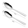 Aço inoxidável 304 colher elegante colher de servir colher pública com furos colher pública para buffet colher pública espessa grande colher de arroz