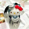 El Colgante de Hello Kitty Se Puede Usar para Vestir el Peluche Muñeco con Ropa, Conjunto de Falda y Impermeable de Puntos