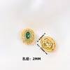 Nuevo anillo de cobre bañado en oro con incrustaciones de diamantes, caja mágica, cara de anillo pasante, accesorios de joyería hechos a mano con cuentas para pulsera y collar de cristal DIY