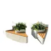 Jardineras de terrazo personalizadas para aislamiento de carreteras, jardineras de cinturones verdes municipales y macetas de concreto para distritos comerciales.