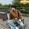 Jaqueta Baseball Curta Tendência High Street Transfronteiriça Roupa Esportiva Casual Cor Sólida Moda Versátil Gola Alta Jaqueta de Casal