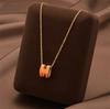 Venta caliente transfronteriza Colgante de letra versión alta Collar de acero de titanio de cuerpo completo Cadena de clavícula femenina multicolor para mujer Joyería estilo celebridad de internet