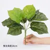 Ventas Directas de Fábrica Plantas Verdes Simuladas 9 Cabezas Rocío de Jade Hojas Grandes Hoja de Tortuga Hoja de Lluvia de Primavera Pared de Plantas Césped Combinación Florero Decoración