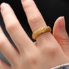 Anillo de Luna y Estrella con Círculos de Zirconia Brillantes Moda Europea y Americana Acero Inoxidable Versátil Lujo Ligero Anillo de Alta Calidad para Mujeres