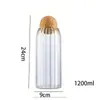 Frasco Sellado de Vidrio de Borosilicato Alto con Tapón de Corcho, Frasco de Almacenamiento para Cocina, Cáscara de Cítricos Seca, Frasco para Almacenar Miel, Contenedor Transparente