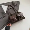 Bolsa de Almofada Simples Moda Retrô Transfronteiriça Outono e Inverno Casual Xadrez Nicho Tendência Temperamento Versátil Bolsa de Ombro Axila