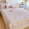 2026 Primavera y Verano Nuevo Estilo Algodón Estampado Acolchado Sábana Bajera Individual Protector de Colchón Funda Sábana Bajera Individual de una Pieza
