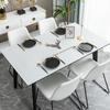 Toalha de Mesa Couro Sintético Chifre de Ouro Impermeável à Prova de Óleo Capa de Mesa PVC Cor Sólida Tapete de Mesa Retangular para Casa Dropshipping