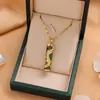 Comercio Exterior de Amazon Venta Caliente Collar de Acero de Titanio Temperamento Femenino Circonita Microincrustada Personalidad Cadena para Clavícula de Alto Sentido Colección Joyería