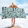 Toalha de praia de microfibra com estampa secagem rápida toalha de banho para natação toalha de praia de cachorro personalizada comércio exterior